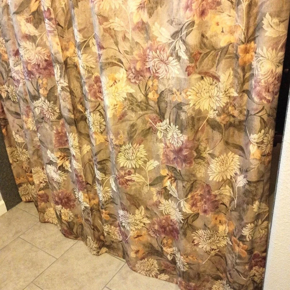 Vintage Croscill‎ Jacqueline Rose Floral Shower Curtain - 71